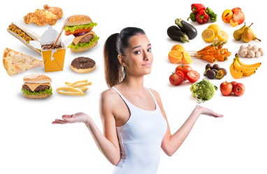 nutritious food vs junk food
